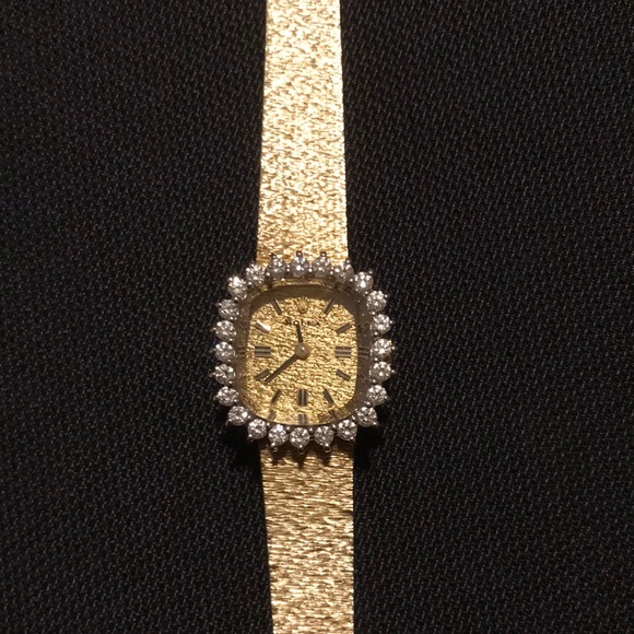 💘💝ROLEX💝💘 Authentic Vintage 80’s Cocktail Watch 14K Gold w/24 Diamond Bezel - Picture 2 of 11